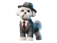 Well-Dressed Maltese Stickers