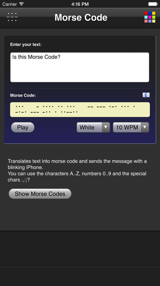 #1. Morse Code (iOS) 由: Piet Jonas
