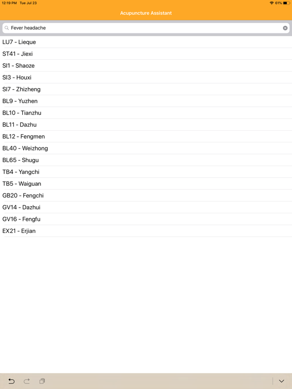 Acupuncture Assistant iPad screenshot 4 - Medical app