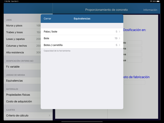 Screenshot #6 pour Proporcionamiento concreto