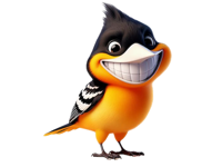 Happy Oriole Stickers