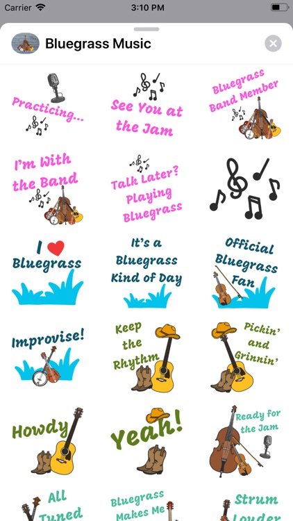Bluegrass Music Stickers screenshot-3