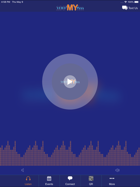 MYFM 100.7 iPad screenshot 1 - Music app