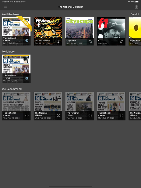 The National E-Reader iPad screenshot
