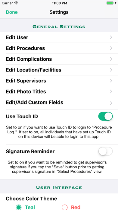 Procedure Log iPhone screenshot 3 - Medical app