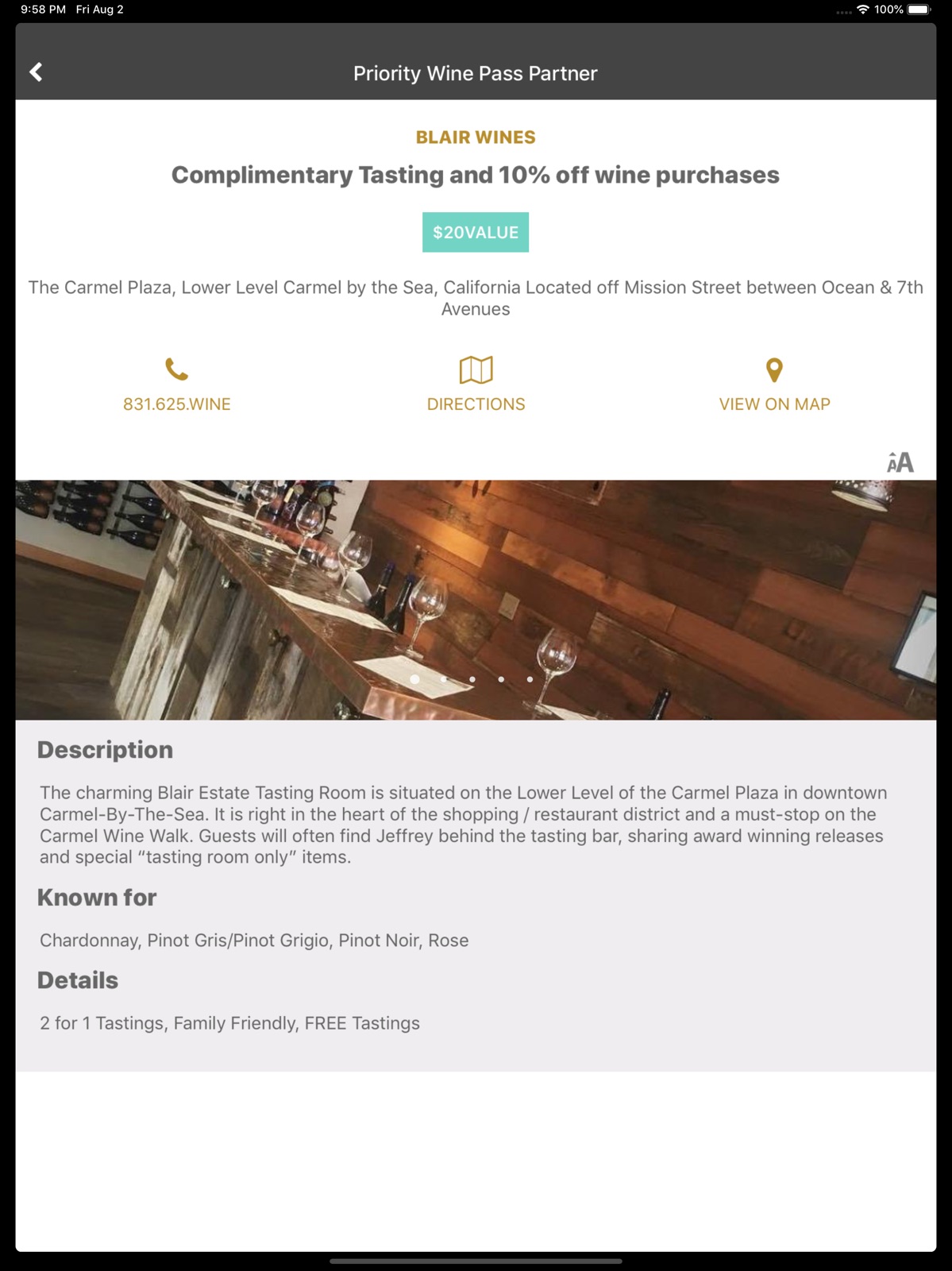 Priority Wine Pass ipad screenshot 4