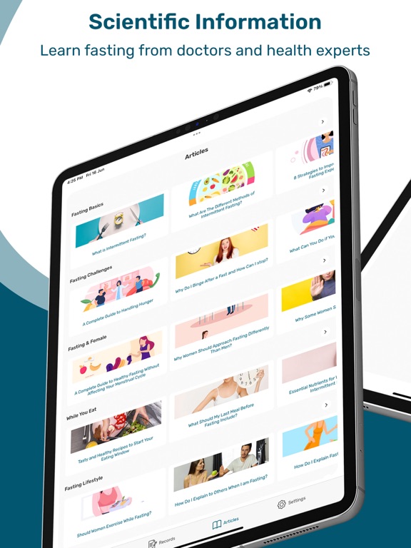 Intermittent Fasting Timer 168 iPad screenshot 6 - Health & Fitness app