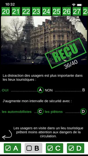 Capture d'écran de Examen Permis Moto - Code ETM sur iPhone 3