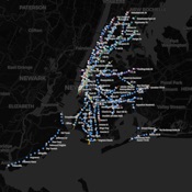 NYC live subway map
