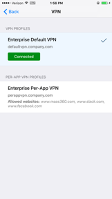 IBM MaaS360 VPN screenshot