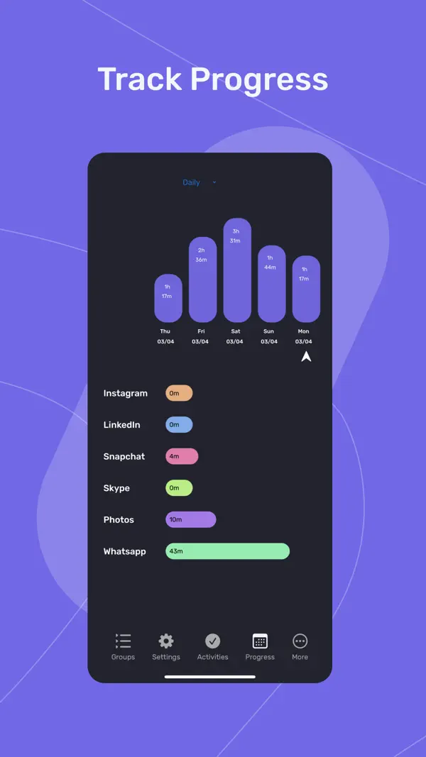 ScreenZen- Screen Time Control iPhone App Screenshot 5 – Produktivität
