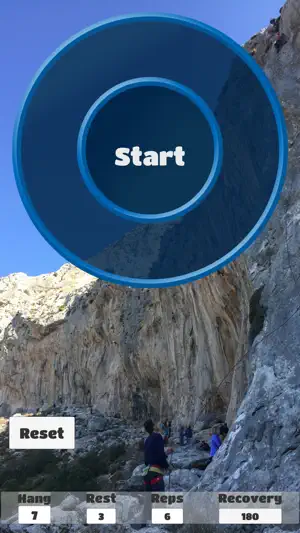 Hangboard timer screenshot 1