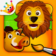 热带草原: 2-5岁儿童拼图和色彩游戏