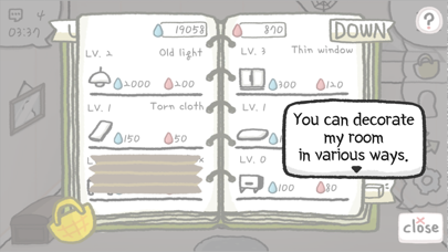 Rainy attic room Screenshot