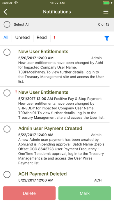 Mission Bank Treasury Mgmt Screenshot