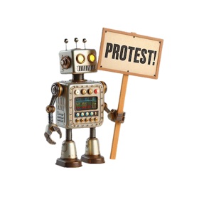 Robot Protest Stickers