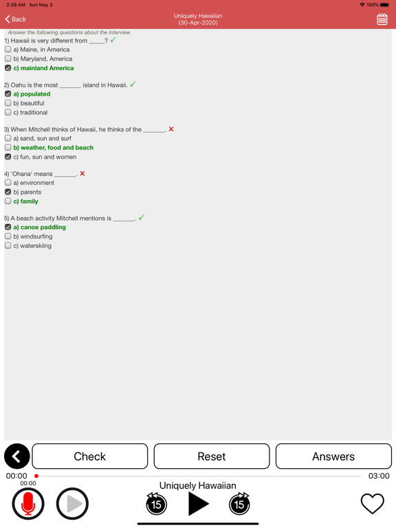 English Listening - Daily iPad screenshot 5 - Education app