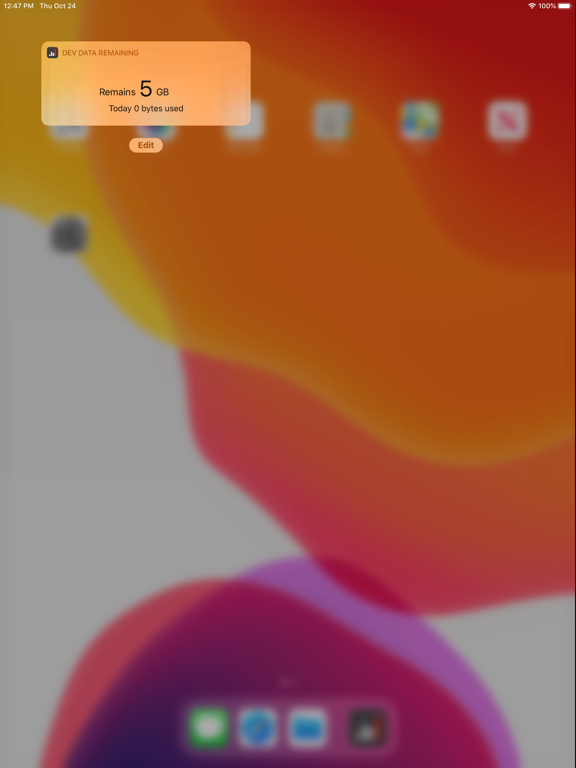 Data Remaining iPad screenshot 5 - Utilities app