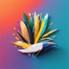 Cloud AI - paint robot icon