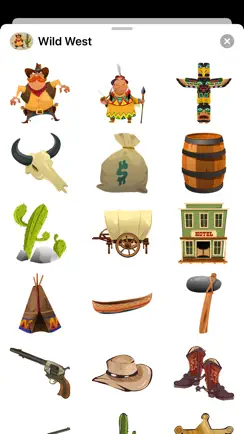 Wild West Stickers - Cowboys iPhone image 1