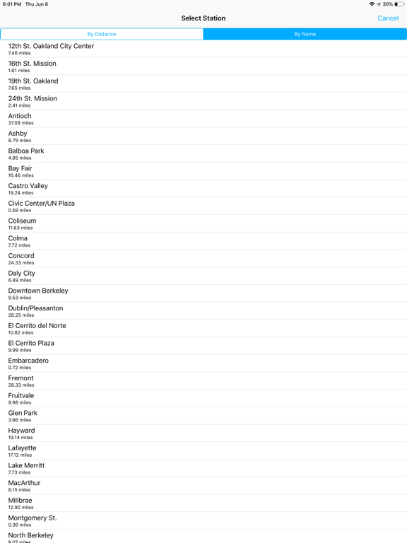 Live BART iPad screenshot 6 - Navigation app