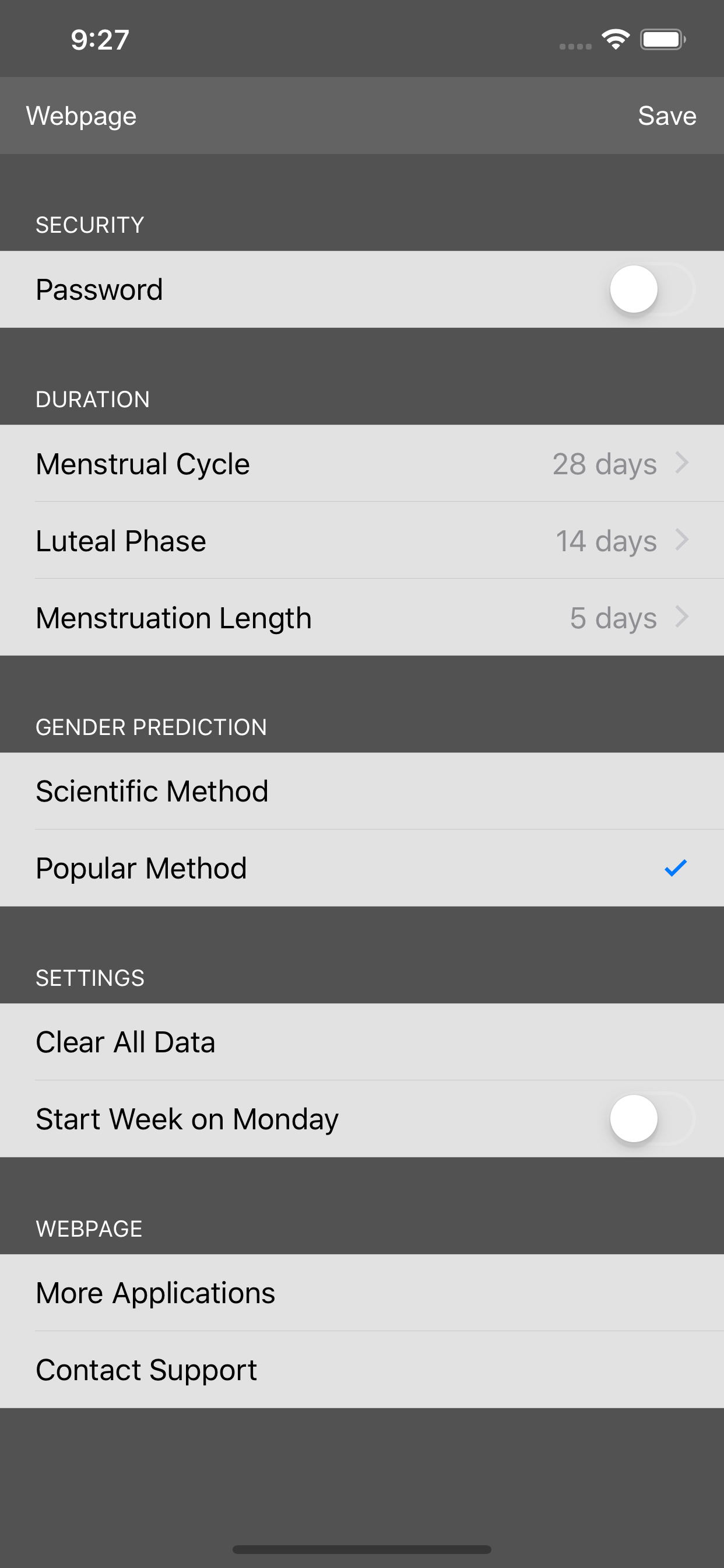 Menstrual Periods Tracker