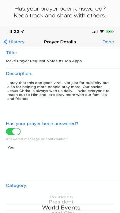 Prayer Request Notes iPhone screenshot 5 - Lifestyle app