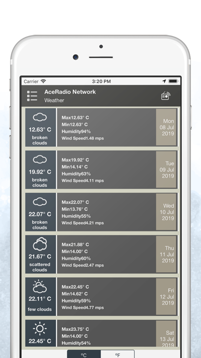 AceRadio network iPhone screenshot 8 - Music app