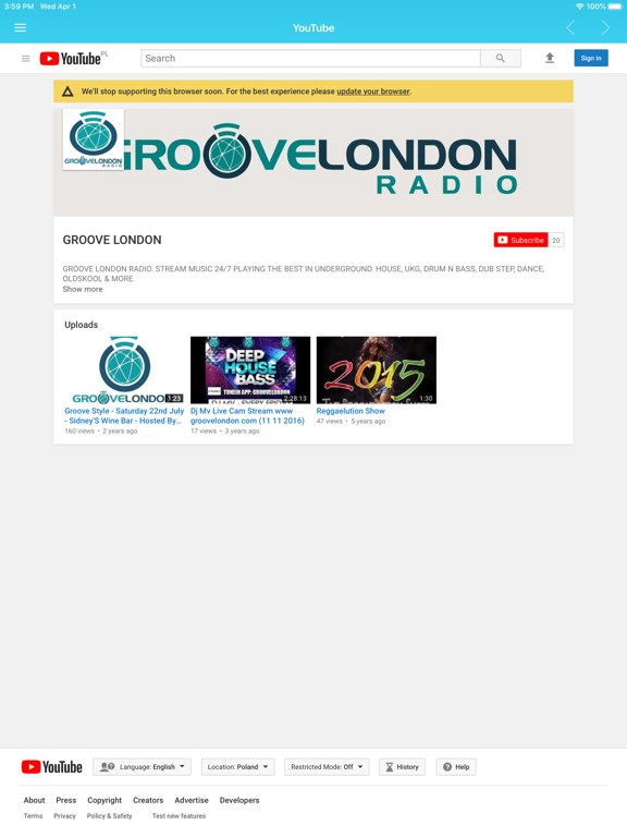 Groovelondon Radio iPad screenshot 5 - Music app