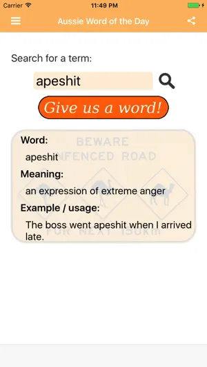 Aussie Word of the Day screenshot 2