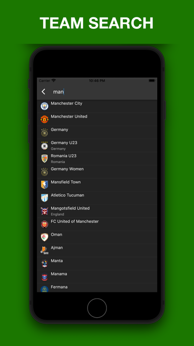 FastScore: Football score app Screenshot