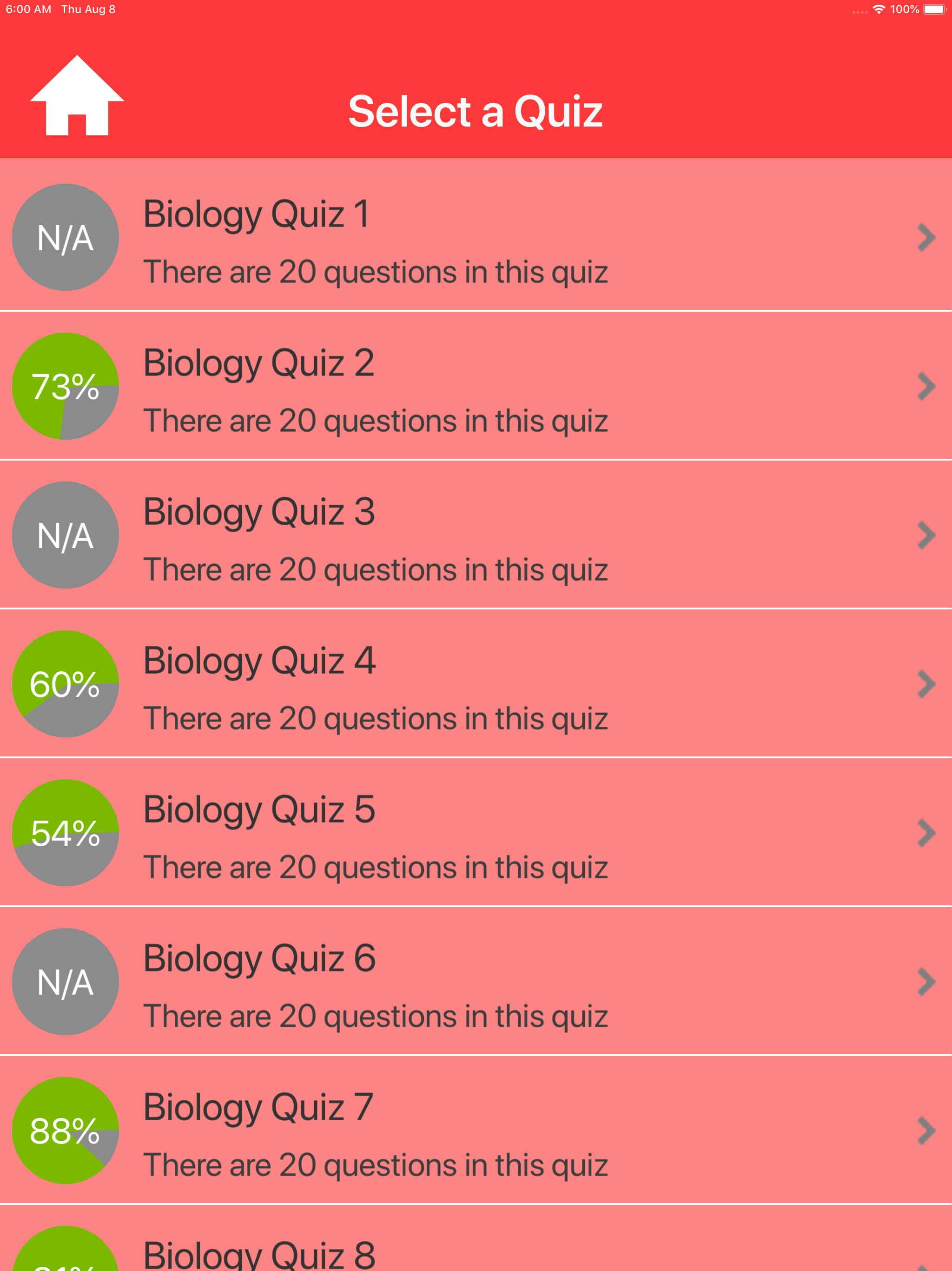 College Biology Quiz screenshot 9
