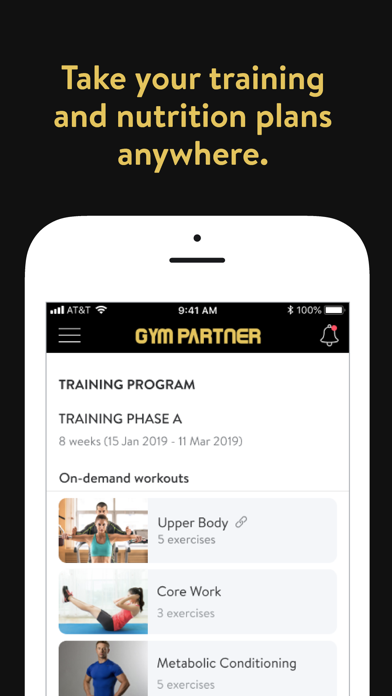 Gym Partner: Training Screenshot