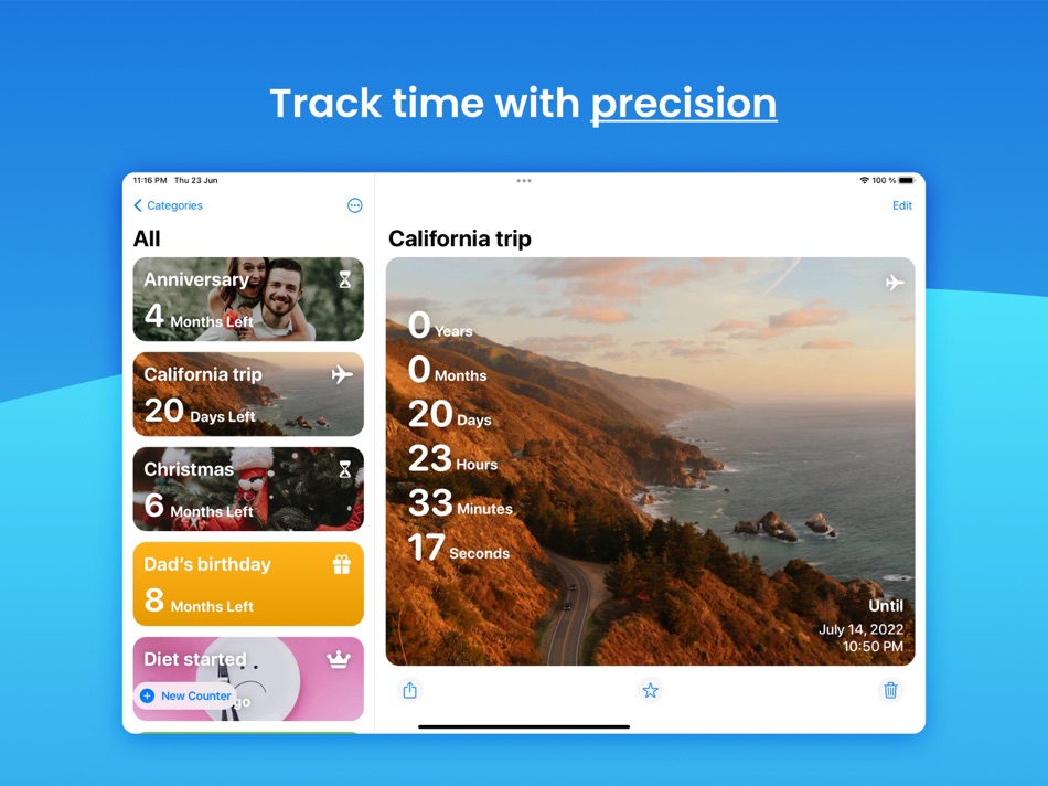 #3. Count Time Until & Days Since (iOS) 来自: Javier Gallo Roca