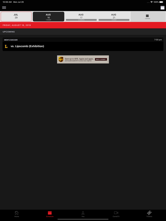 Louisville Cardinals iPad screenshot 2 - Sports app