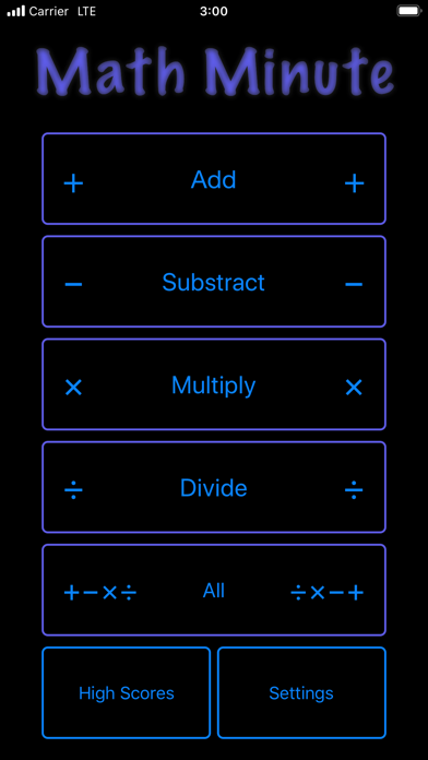 Math Minute iPhone screenshot