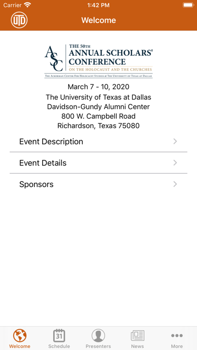 Screenshot #1 pour UTDallas ASC Conference