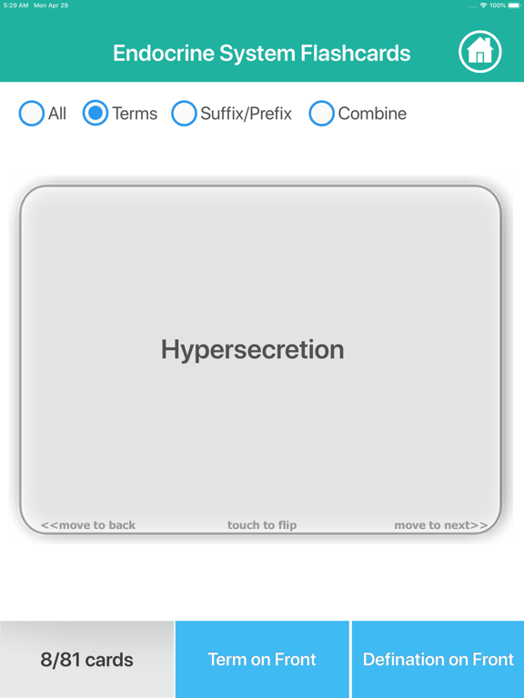 Endocrine System Medical Terms iPad screenshot
