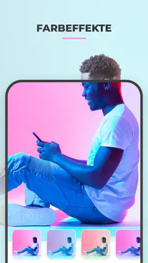 Screenshot von FaceApp: Gesichtsbearbeitung auf dem iPhone 7