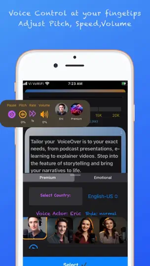 Скриншот Voice Generator Text To Speech на iPhone 7
