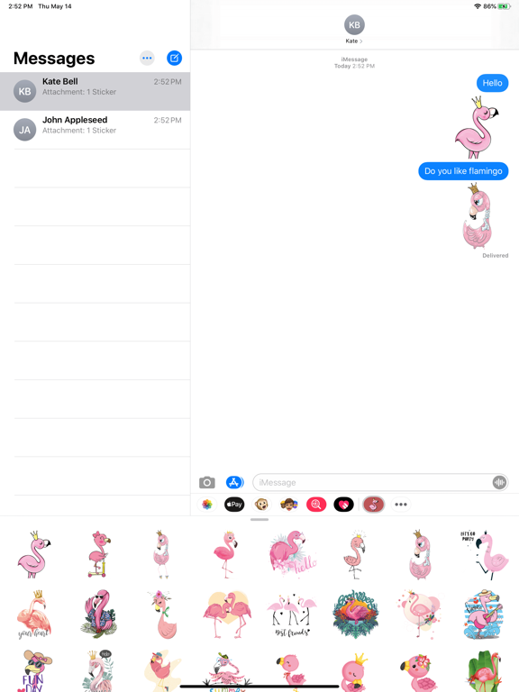 Screenshot #5 pour Flamingo Pinky Stickers