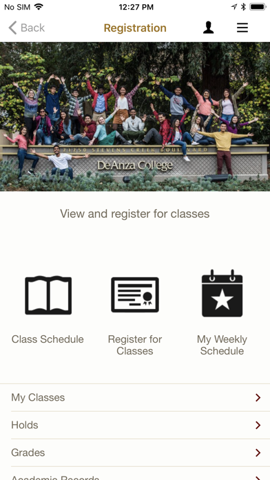 De Anza College Screenshot