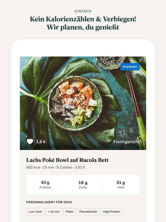 Screenshot #5 pour Upfit Ernährungsplan App
