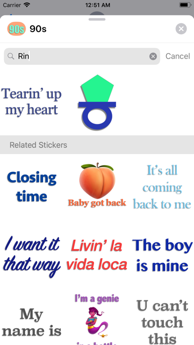 90s Stickers iPhone screenshot 5 - Stickers app