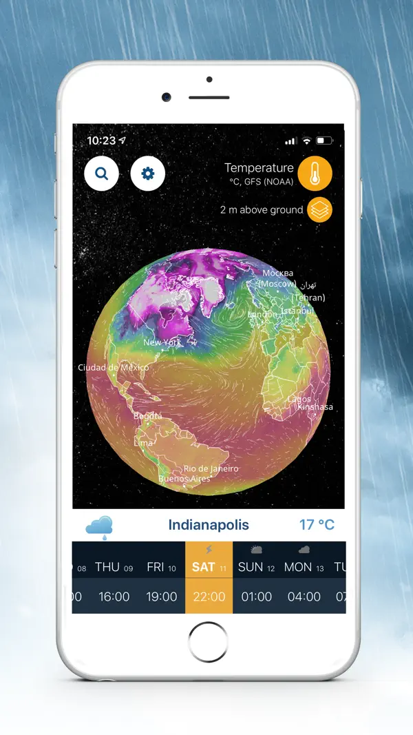Ventusky: Wetterkarte & Radar iPhone App Screenshot 2 – Wetter