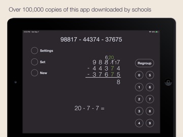 Column Subtraction iPad screenshot