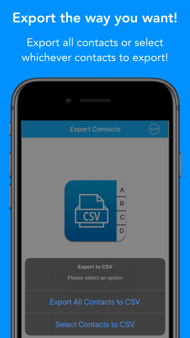 Screenshot #2 pour Contacts vers fichier CSV