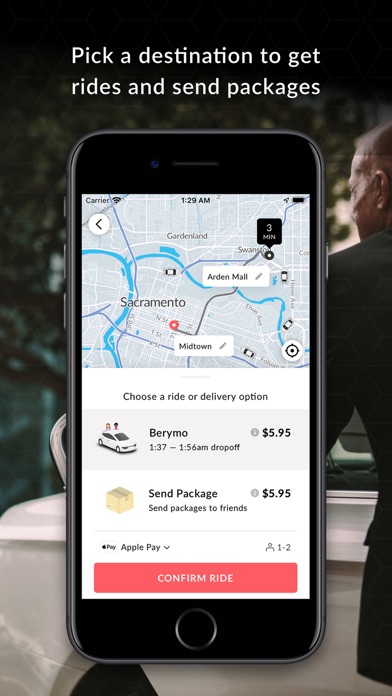 Berymo - Free rides to Places Screenshot