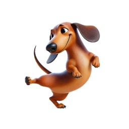 Dancing Dachshund Stickers