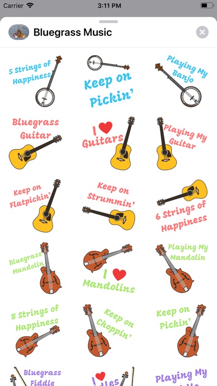 Bluegrass Music Stickers screenshot-6